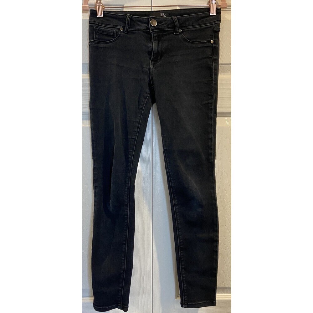 1822 Women's Skinny Ankle Jeans Size 28 Medium Wash Black  Denim